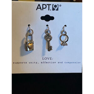 APT. 9 Silver & Gold Charm Ring Set NWT